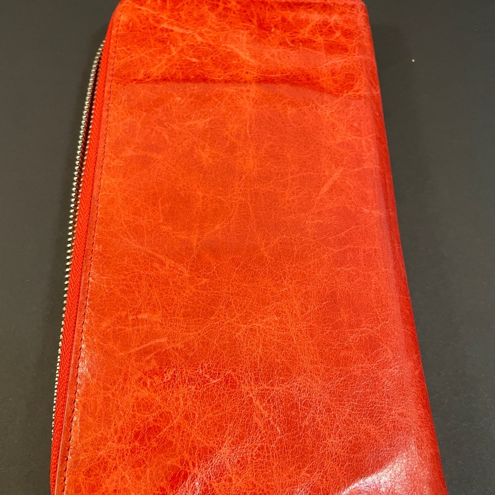 Balenciaga Red Leather Continental Zip Around Wallet - EUC - Picture 8 of 10